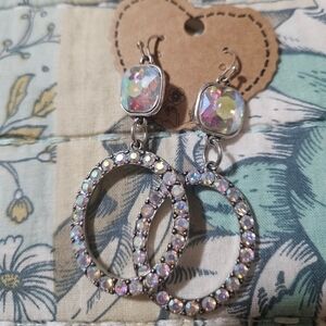"Brynlee" Ab Rhinstone Drop Earrings